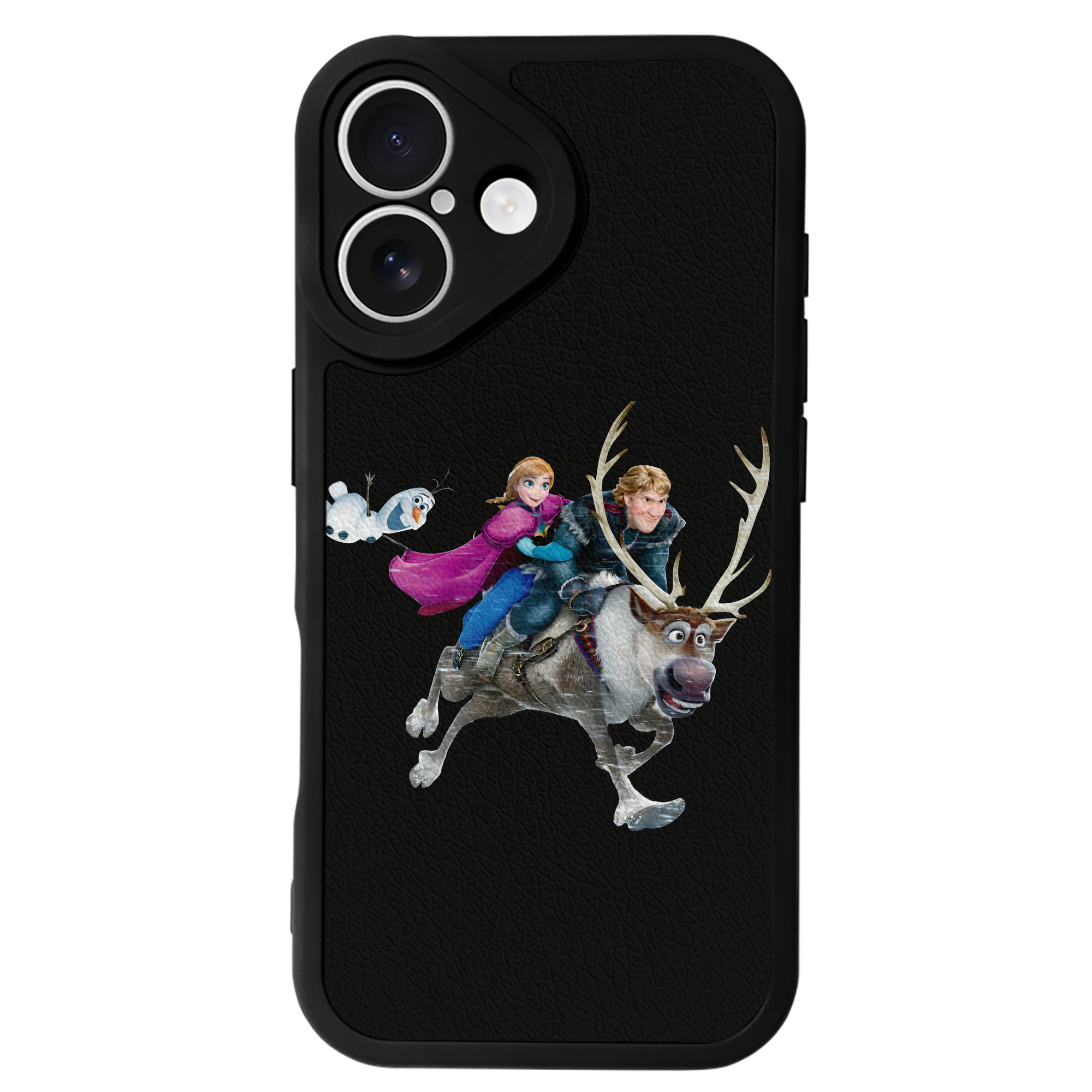 （画像用） アナと雪の女王 アンナ エルサ Frozen Anna Elsa 【iPhone 16シリーズ対応】シリコンスマホケース（レザー調） 材質：シリコン